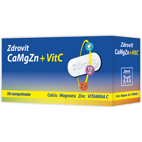 Calciu-Magneziu-Zinc + vitamina C x 50 cp