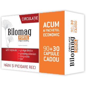 Bilomag Forte Circulatie 90 cps + 30 cps cadou