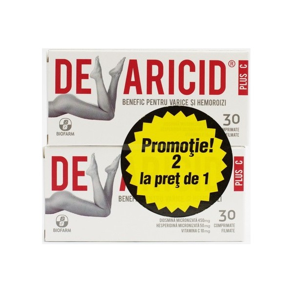 Devaricid Plus C x 30 comprimate 1+1 cadou